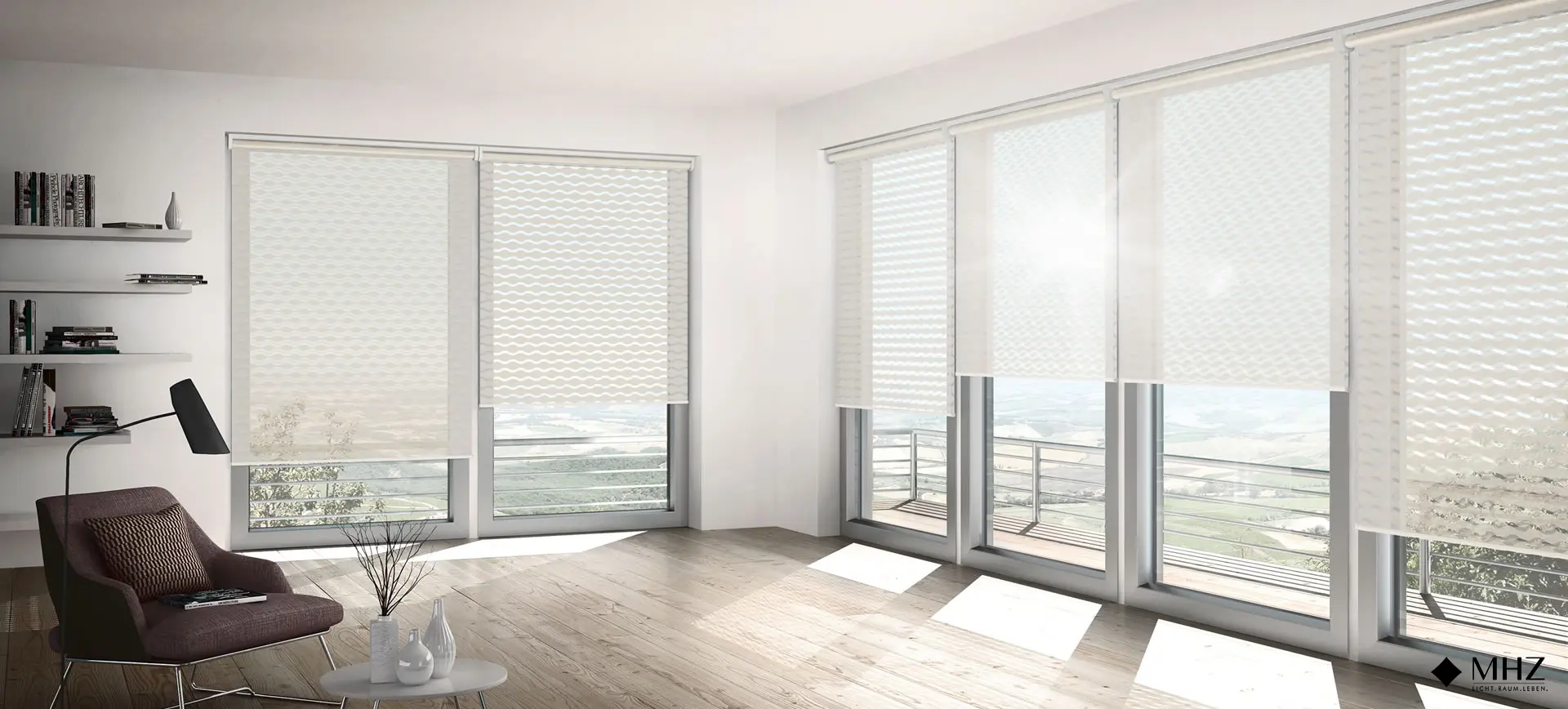 Doppelrollo MHZ Pforzheim Rau-Raumdesign